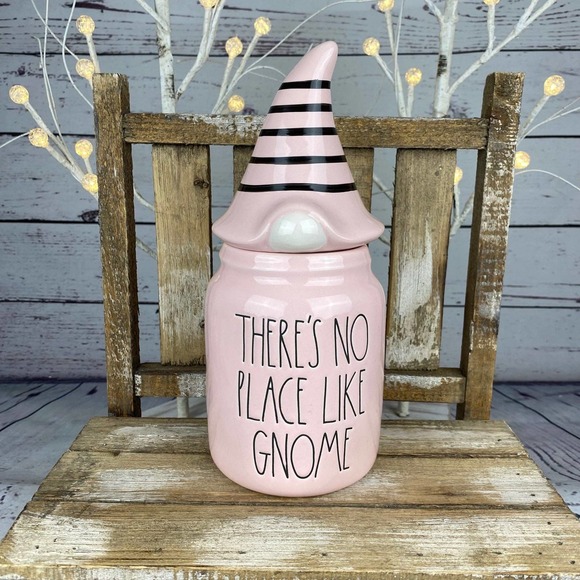 Rae Dunn Other - 2021 Rae Dunn Pink There's No Place Like Gnome Christmas Canister